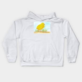 chick in the grass Kids Hoodie